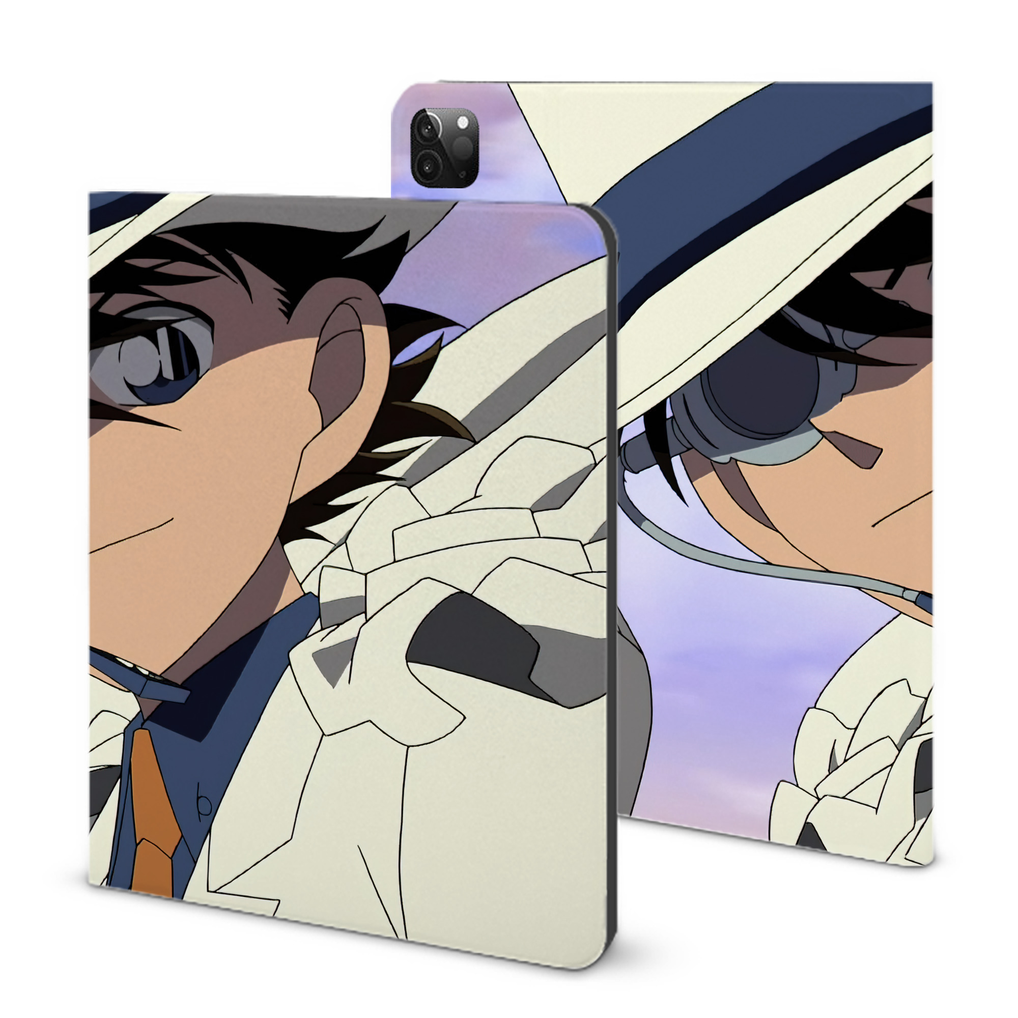 （画像用） 名探偵コナン Detective Conan IPadケース ペンホルダー付き ブックスタイルデザイン